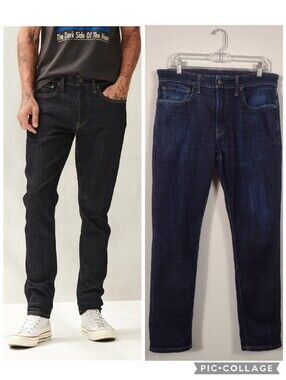 Lucky Brand 32x30 105 Slim Taper Coolmax Stretch Jean in Hula Dark Wash Blue